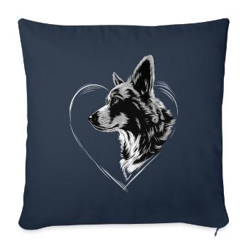 Corgi - Sofakissenbezug 45 x 45 cm - Navy - Vorne