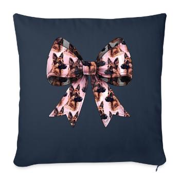 Coquette Bow Deutscher Schäferhund Mom Pattern - Sofakissenbezug 45 x 45 cm - Navy - Vorne