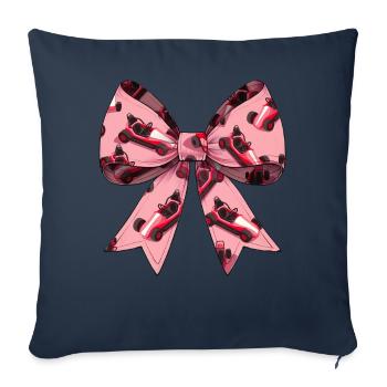 Coquette Bow Go Kart Racer Kart Mothers Day - Sofakissenbezug 45 x 45 cm - Navy - Vorne