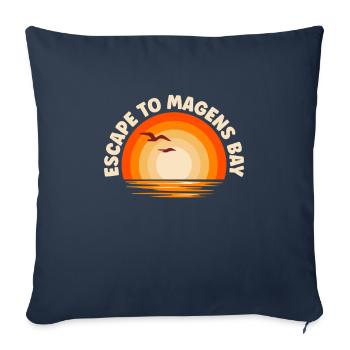 Je fuis vers Magens Bay - Housse de coussin décorative 45 x 45 cm - bleu marine - Devant