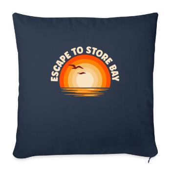 Je fuis vers Store Bay - Housse de coussin décorative 45 x 45 cm - bleu marine - Devant