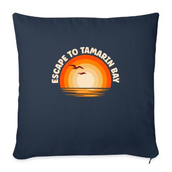 Ich fliehe nach Tamarin Bay - Sofakissenbezug 45 x 45 cm - Navy - Vorne