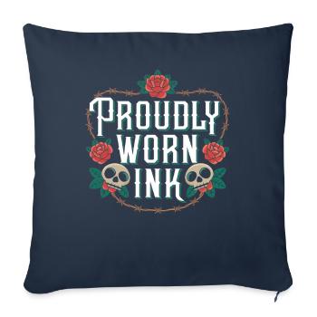 Studio de tatouage Artiste tatoueur Idées de tatouage - Housse de coussin décorative 45 x 45 cm - bleu marine - Devant