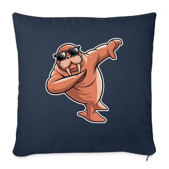 Walross - Sofakissenbezug 45 x 45 cm - Navy - Vorne