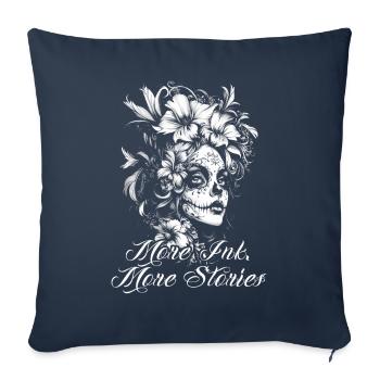 Studio de tatouage Artiste tatoueur Idées de tatouage - Housse de coussin décorative 45 x 45 cm - bleu marine - Devant