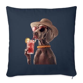 Weimaraner - Sofakissenbezug 45 x 45 cm - Navy - Vorne