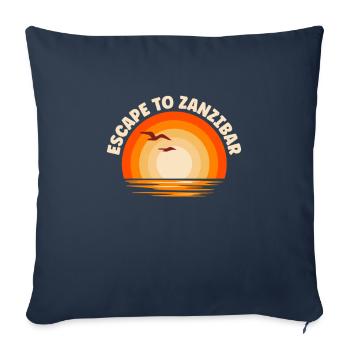 I'm fleeing to Zanzibar - Sofa pillowcase 17,3'' x 17,3'' (45 x 45 cm) - navy - Front