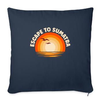 I'm fleeing to Sumatra - Sofa pillowcase 17,3'' x 17,3'' (45 x 45 cm) - navy - Front