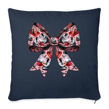 Coquette Bow Welding Soudeur Modèle de soudure - Housse de coussin décorative 45 x 45 cm - bleu marine - Devant