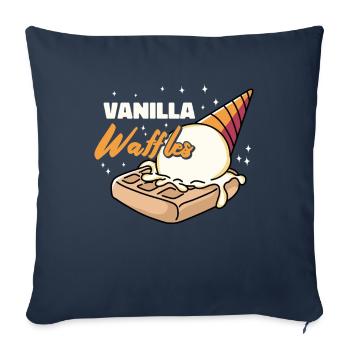 Vanillewaffeln Sirup Frühstückswaffeln - Sofakissenbezug 45 x 45 cm - Navy - Vorne