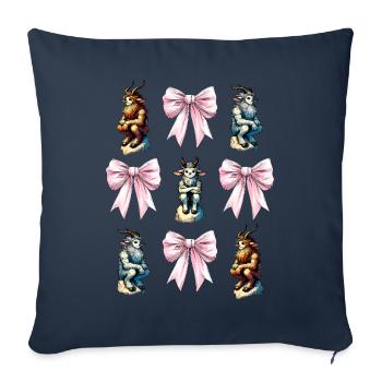 Arc Coquet Faune Satyres Chèvre Hommes Romain - Housse de coussin décorative 45 x 45 cm - bleu marine - Devant