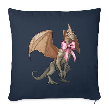 Arc Coquettique Van Mètre Visiteur Cryptide - Housse de coussin décorative 45 x 45 cm - bleu marine - Devant