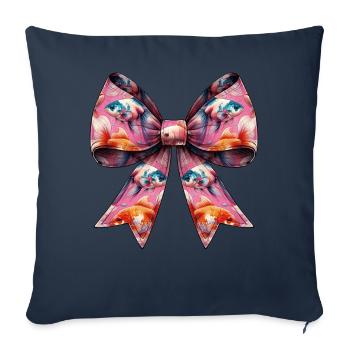 Coquette Bow Goldfisch Fisch Muster Mom Mothers - Sofakissenbezug 45 x 45 cm - Navy - Vorne