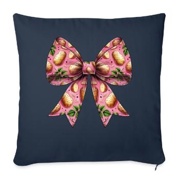 Coquette Bow Potato Kartoffeln Mädchen Mom Mothers - Sofakissenbezug 45 x 45 cm - Navy - Vorne