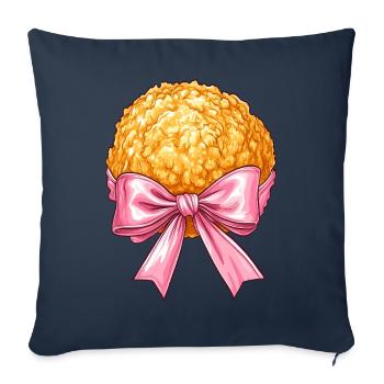 Nœud Coquet Poulet Nugget Nugget Nug Girl Maman - Housse de coussin décorative 45 x 45 cm - bleu marine - Devant