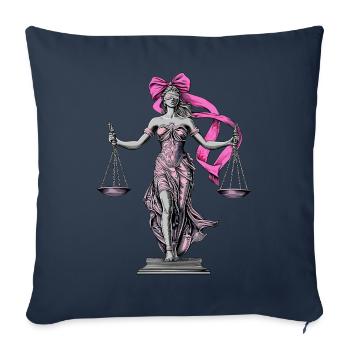 Kokette Verbeugung Dame Richterin Anwältin Anwalt - Sofakissenbezug 45 x 45 cm - Navy - Vorne