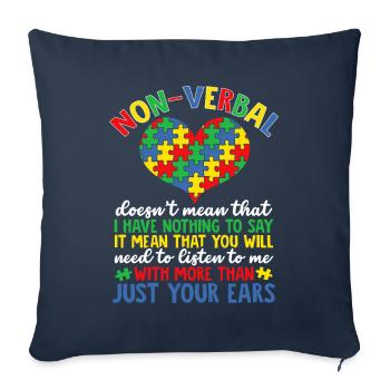 Autismus Puzzle Autism Awareness Therapy - Sofa pillowcase 17,3'' x 17,3'' (45 x 45 cm) - navy - Front
