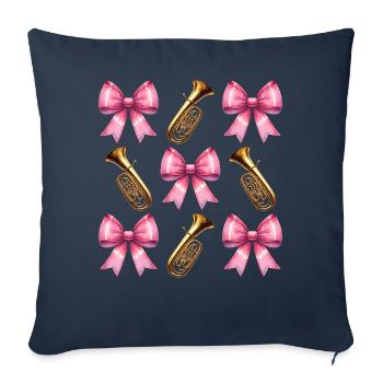 Coquette Bow Tuba Girl Tubist Mom Mothers Day - Sofakissenbezug 45 x 45 cm - Navy - Vorne