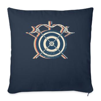 Archery Archer Bow and Arrow Retro - Sofa pillowcase 17,3'' x 17,3'' (45 x 45 cm) - navy - Front
