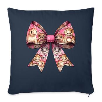 Coquette Arc Ankylosaure Motif Dinosaure - Housse de coussin décorative 45 x 45 cm - bleu marine - Devant