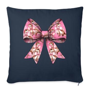 Coquette Bogen Spinosaurus Dinosaurier Muster - Sofakissenbezug 45 x 45 cm - Navy - Vorne