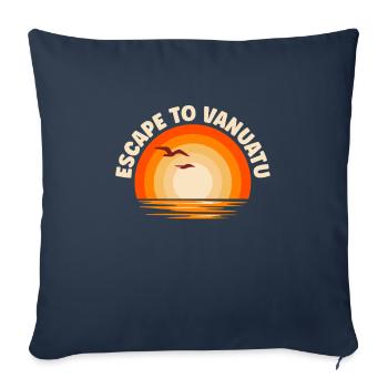 I'm fleeing to Vanuatu - Sofa pillowcase 17,3'' x 17,3'' (45 x 45 cm) - navy - Front