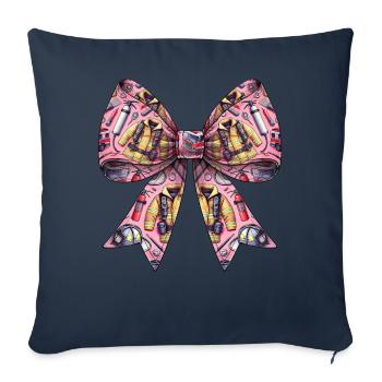 Coquette Bow Fire Fighting Fire Fighting Equipment - Sofa pillowcase 17,3'' x 17,3'' (45 x 45 cm) - navy - Front