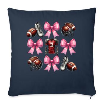 Kokette Bogen Fußballspieler Mutter Muttertag - Sofakissenbezug 45 x 45 cm - Navy - Vorne