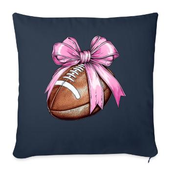 Kokette Bogen Fußballspieler Mutter Muttertag - Sofakissenbezug 45 x 45 cm - Navy - Vorne