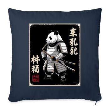 Panda Samurai Im Japanischen Ukiyo-e - Sofakissenbezug 45 x 45 cm - Navy - Vorne