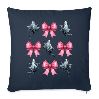 Noeud Coquet Ghost Ghost Spooky - Housse de coussin décorative 45 x 45 cm - bleu marine - Devant
