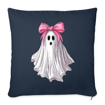 Noeud Coquet Ghost Ghost Spooky - Housse de coussin décorative 45 x 45 cm - bleu marine - Devant