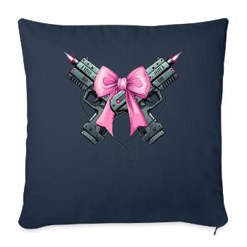 Coquette Bow Laser Tag Pink Girl Mom Mothers Day - Sofakissenbezug 45 x 45 cm - Navy - Vorne