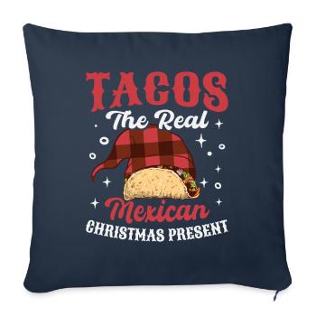 Tacos mexicains Tacos mexicains - Housse de coussin décorative 45 x 45 cm - bleu marine - Devant