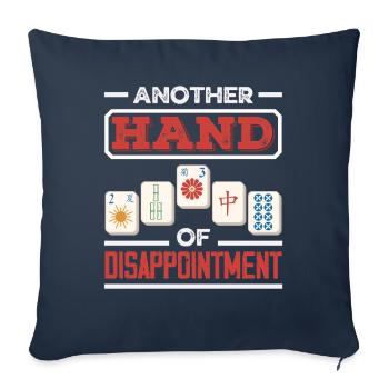 Mahjong Game Night Mah Jongg Joueur Cadeau - Housse de coussin décorative 45 x 45 cm - bleu marine - Devant