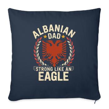Albanischer Vater Vatertag Adler Kosovo - Sofakissenbezug 45 x 45 cm - Navy - Vorne
