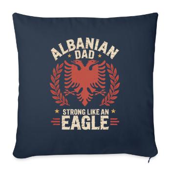 Albanischer Vater Vatertag Adler Kosovo - Sofakissenbezug 45 x 45 cm - Navy - Vorne