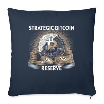 Bitcoin Design for BTC Fans - Sofa pillowcase 17,3'' x 17,3'' (45 x 45 cm) - navy - Front