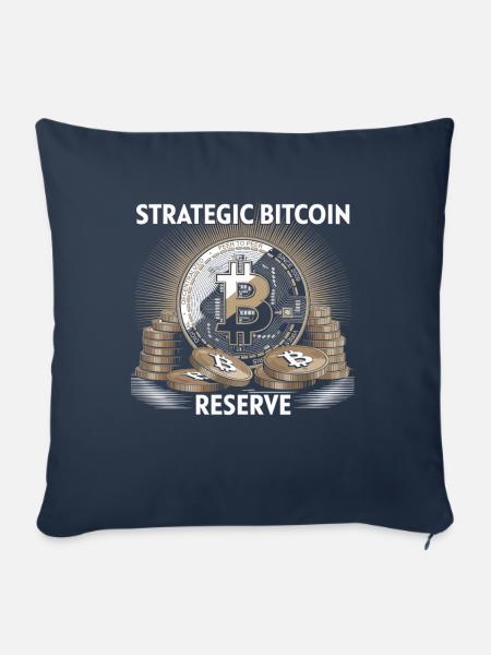 Bitcoin Design für BTC Fans - Sofakissenbezug 45 x 45 cm - Navy
