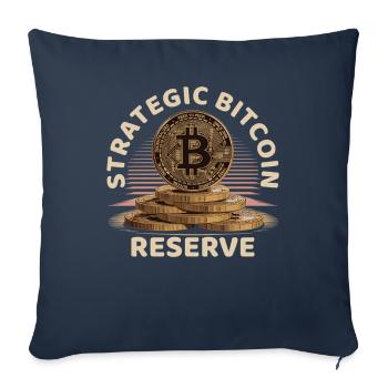 Bitcoin Design for BTC Fans - Sofa pillowcase 17,3'' x 17,3'' (45 x 45 cm) - navy - Front