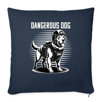Golden Retriever Dog Lover Design pour Boston - Housse de coussin décorative 45 x 45 cm - bleu marine - Devant