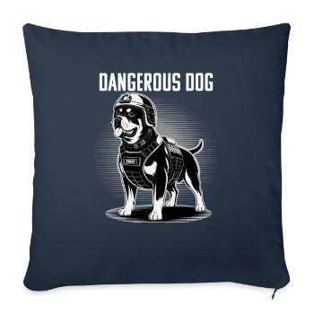 Chiens Rottweiler Amoureux des chiens Rottweiler - Housse de coussin décorative 45 x 45 cm - bleu marine - Devant
