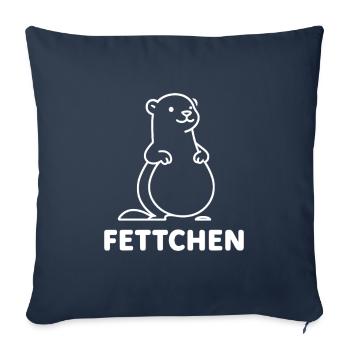 Fettes Frettchen ist ein Fettchen dickes Fretchen - Sofakissenbezug 45 x 45 cm - Navy - Vorne