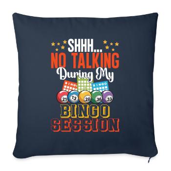 Bingo Spaß Geschenk Bingo Liebhaber - Sofakissenbezug 45 x 45 cm - Navy - Vorne