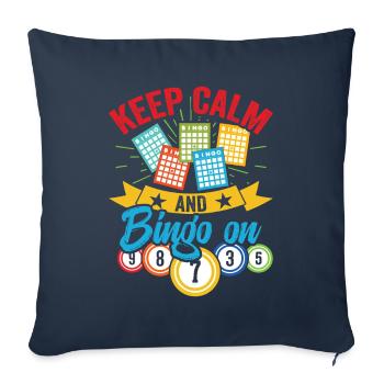 Bingo Spaß Geschenk Bingo Liebhaber Bingo On - Sofakissenbezug 45 x 45 cm - Navy - Vorne