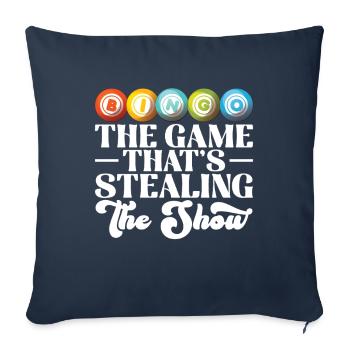 Bingo Geschenk für Bingospieler - Sofakissenbezug 45 x 45 cm - Navy - Vorne