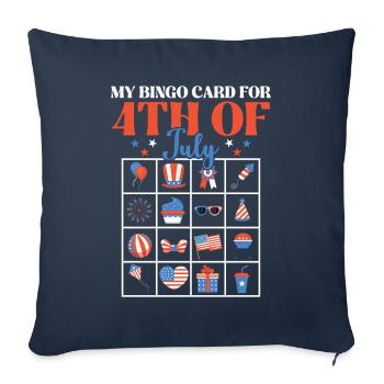 Bingo & USA Design Bingospieler Zahlenliebe - Sofakissenbezug 45 x 45 cm - Navy - Vorne