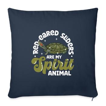 My Spirit Animal - Red-eared Turtle - Sofa pillowcase 17,3'' x 17,3'' (45 x 45 cm) - navy - Front