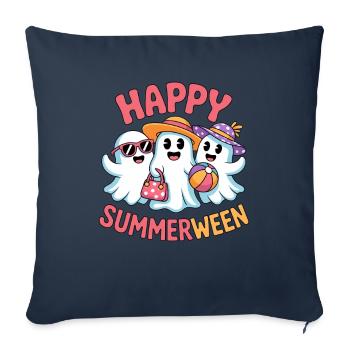 Happy Summerween Glace d’Halloween - Housse de coussin décorative 45 x 45 cm - bleu marine - Devant