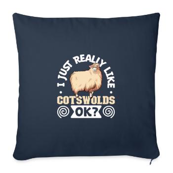 I love my Cotswold sheep - Sofa pillowcase 17,3'' x 17,3'' (45 x 45 cm) - navy - Front
